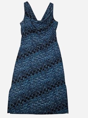 Rampage Blue & Black Sleeveless Cowl Neck Midi Dress